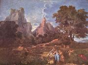 Nicolas Poussin Landschaft mit Polyphem oil painting